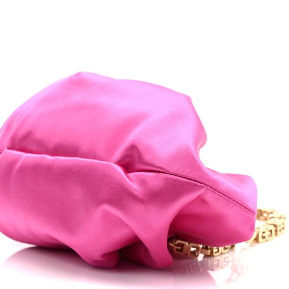 NWT Authentic Givenchy Satin Mini Kenny Shoulder Bag Neon Pink - Picture 9 of 10